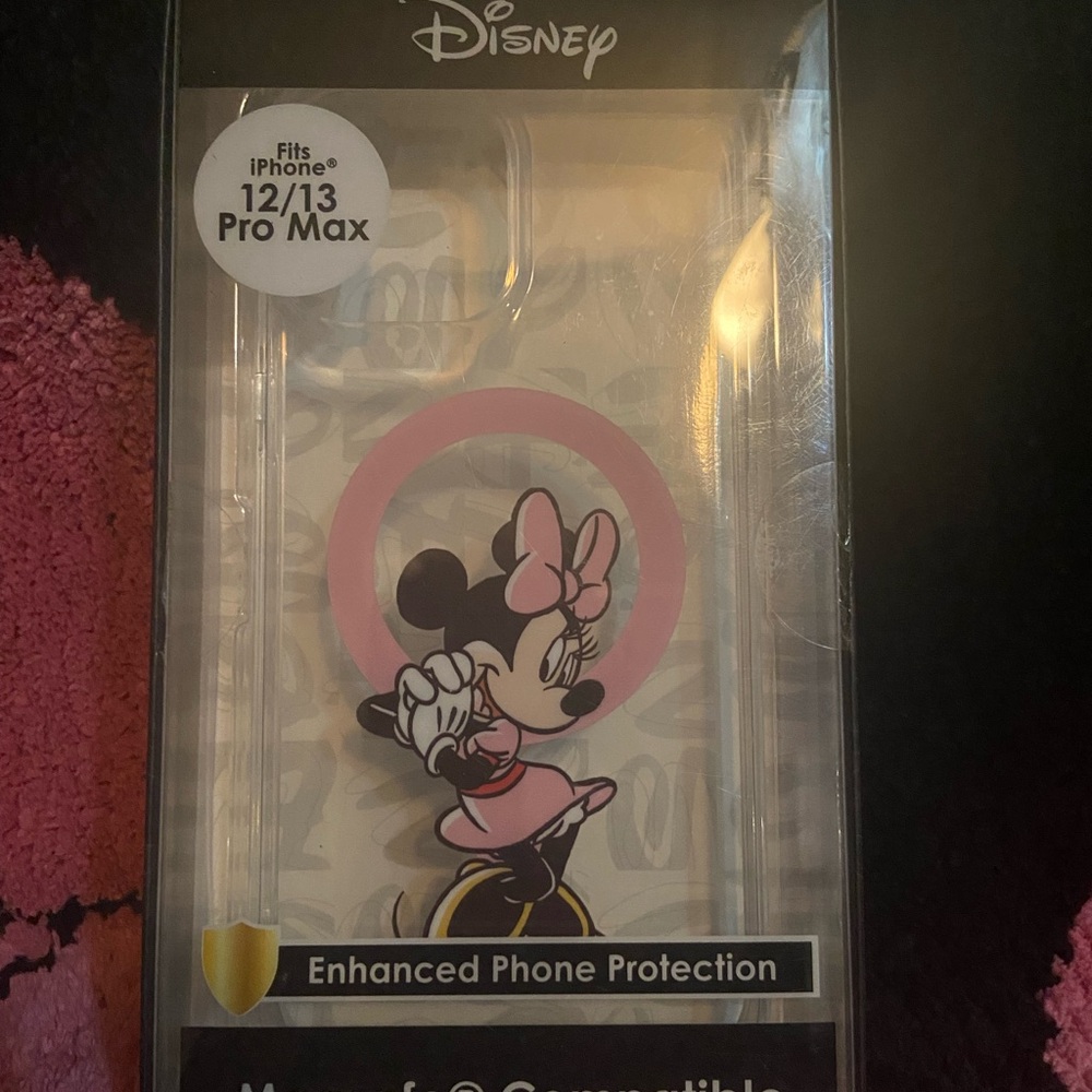 Disney Minnie Mouse iPhone 12/13 Pro Max Case - Pink and Black